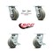 Service Caster 5 Inch Thermoplastic Rubber Caster Set with Roller Bearing 2 Swivel Lock 2 Brake SCC-30CS520-TPRRF-BSL-2-TLB-2 - alternate 7